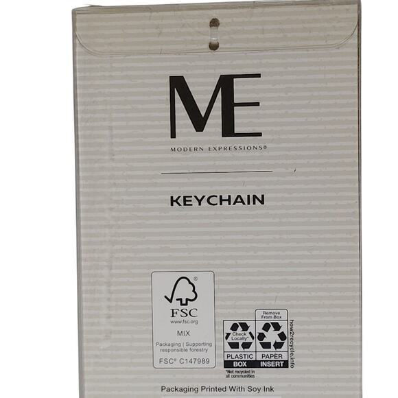 Modern Expressions Keychain – Letter “K” Brown Marble Tassel Fob - Picture 3 of 3